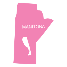 Manitoba province map PNG Design