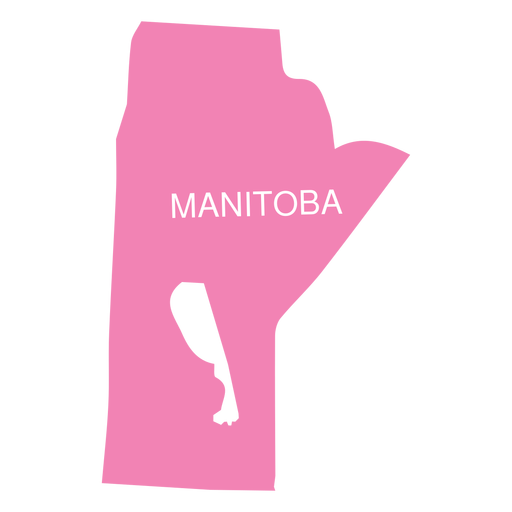 Manitoba province map PNG Design