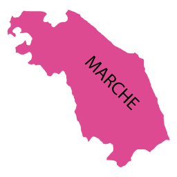Marches region map PNG Design