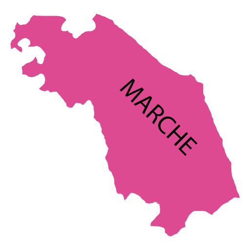 Marches region map PNG Design