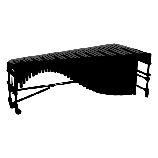 Marimba musical instrument silhouette