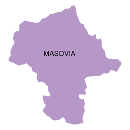 Diseño PNG Y SVG De Mapa De Voivodato De Mazovia Para Camisetas
