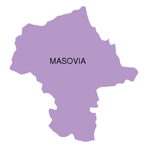 Masovia voivodeship map PNG Design