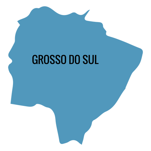 Landkarte von Mato Grosso do Sul PNG-Design