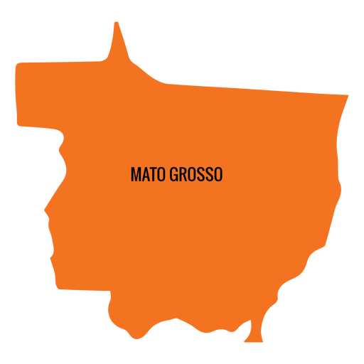 Mapa del estado de Mato Grosso Diseño PNG