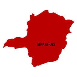 Mapa del estado de Minas Gerais Diseño PNG