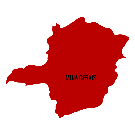 Minas Gerais State Karte PNG-Design