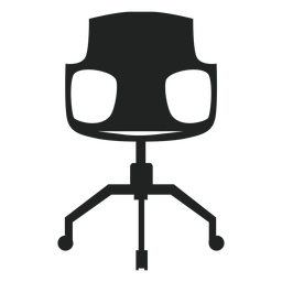 Ícone plano de cadeira de mesa moderna Desenho PNG