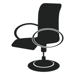 Icono plano de silla de oficina moderna Diseño PNG