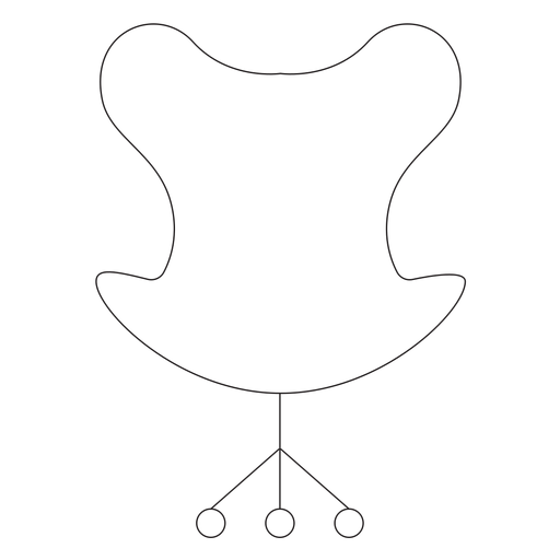 Icono de trazo de silla de oficina moderna Diseño PNG