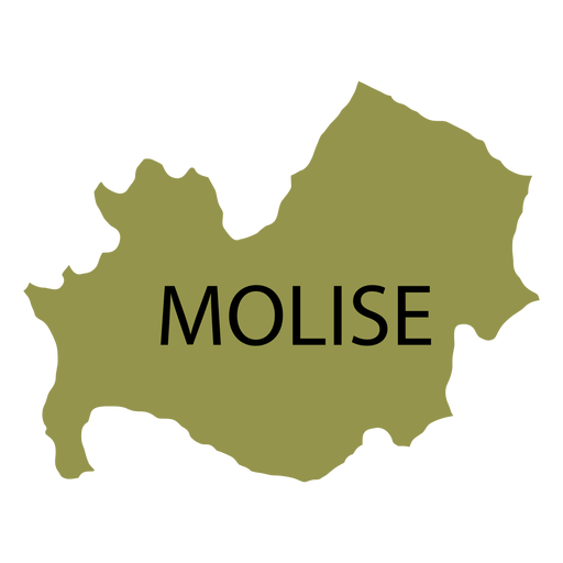 Mapa de la región de Molise Diseño PNG