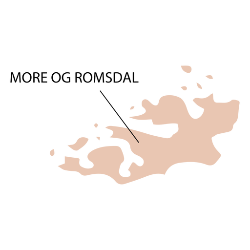 Mehr og Romsdal County Karte PNG-Design