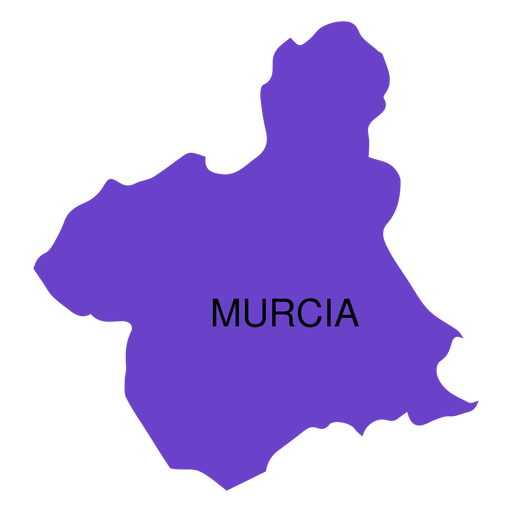Karte der autonomen Gemeinschaft von Murcia PNG-Design