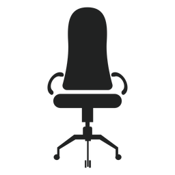 Narrow back office chair icon PNG Design