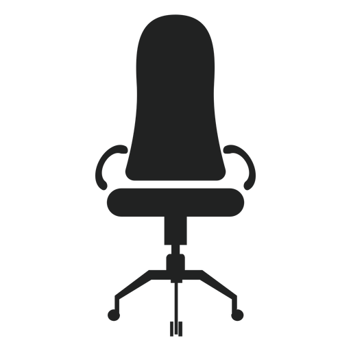 Narrow back office chair icon