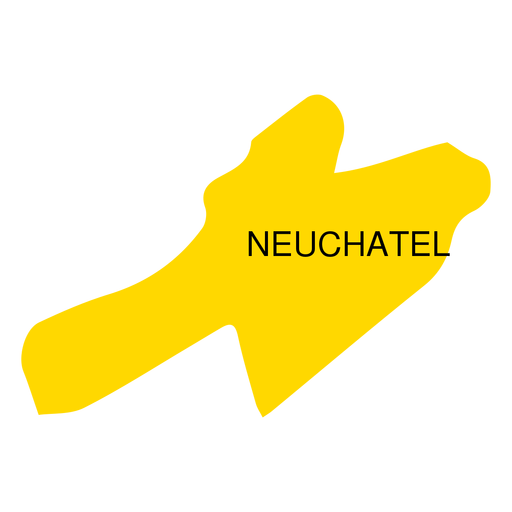 Mapa del cantón de Neuchatel Diseño PNG