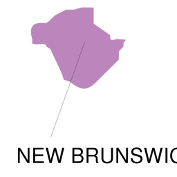 New brunswick province map PNG Design