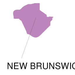 Novo mapa da província de Brunswick Desenho PNG