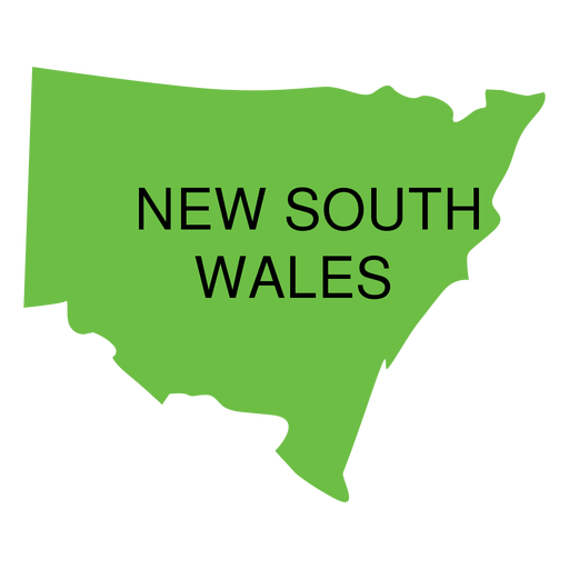 Nuevo mapa del estado de gales del sur Diseño PNG