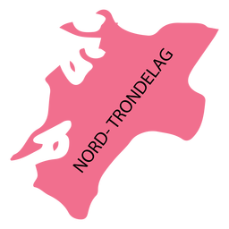 Mapa del condado de Nord Trondelag Diseño PNG