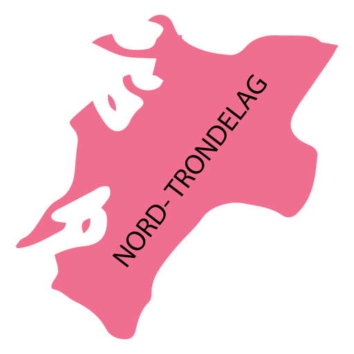 Nord Trondelag Grafschaftskarte PNG-Design