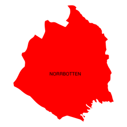 Mapa de condado de Norrbotten Desenho PNG