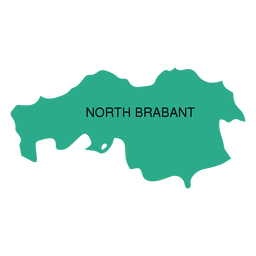 Mapa da província de Brabante do Norte Desenho PNG
