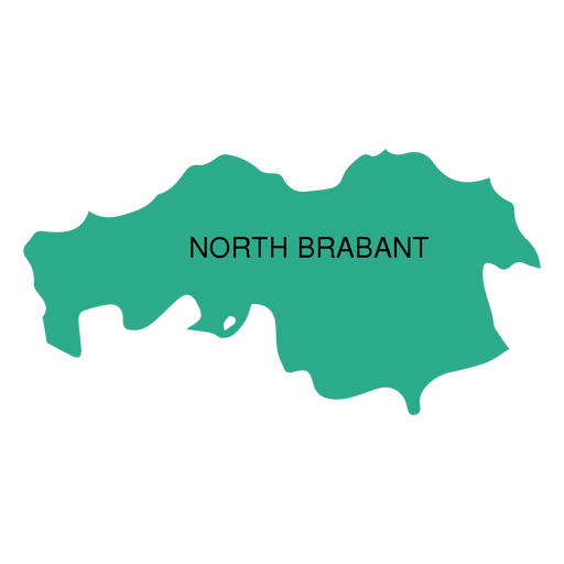Mapa da província de Brabante do Norte Desenho PNG