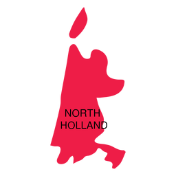 North holland province map PNG Design