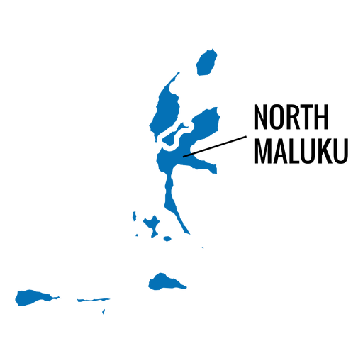 Karte der Provinz Nord-Maluku PNG-Design