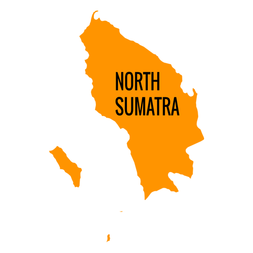 Mapa de la provincia de sumatra del norte Diseño PNG