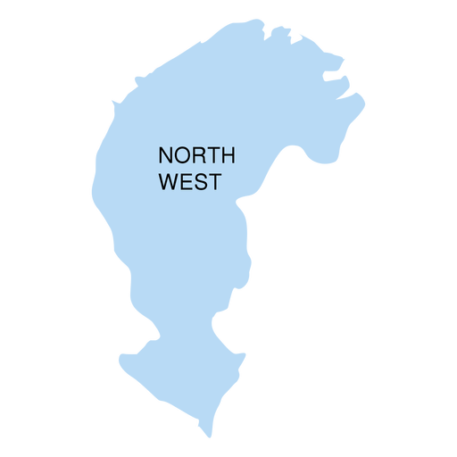 Mapa del distrito noroeste Diseño PNG