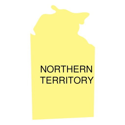 Mapa do estado do territ?rio do norte