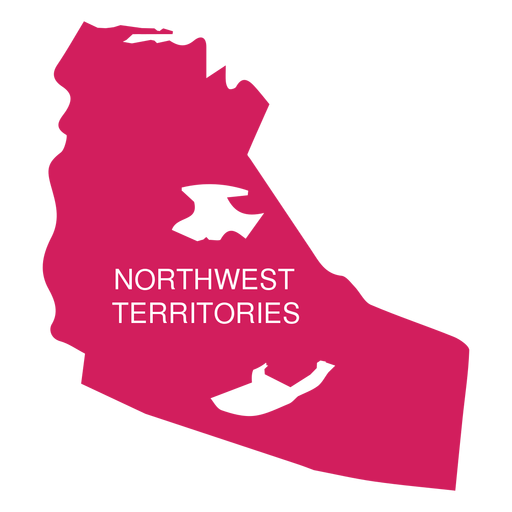 Gebietskarte Nordwestgebiete PNG-Design