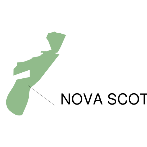 Karte der Provinz Nova Scotia PNG-Design