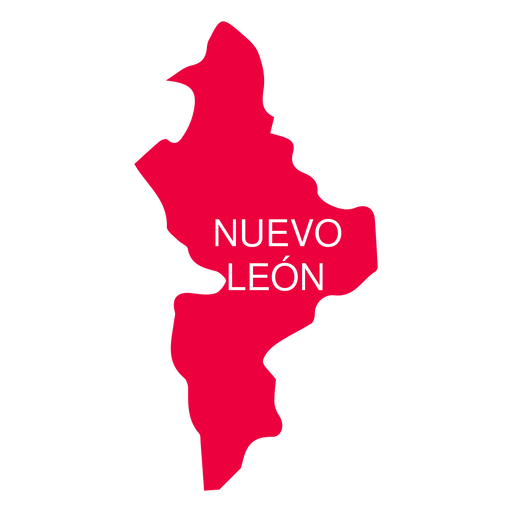 Mapa del estado de nuevo león Diseño PNG