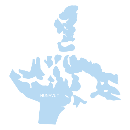 Mapa del territorio de Nunavut Diseño PNG
