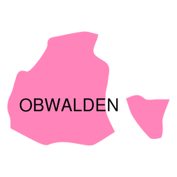 Obwalden canton map PNG Design
