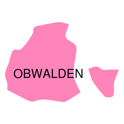 Mapa del cantón de Obwalden Diseño PNG