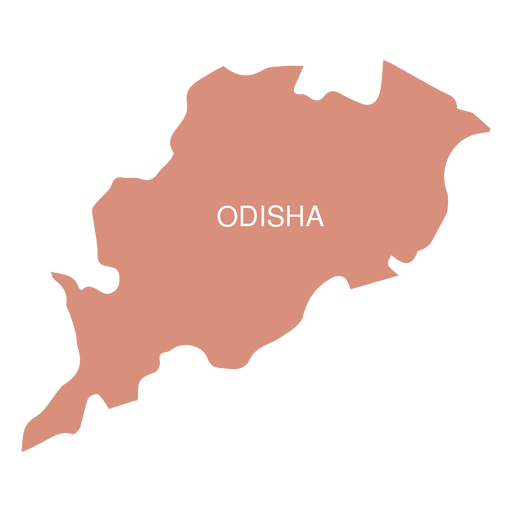 Odisha state map PNG Design