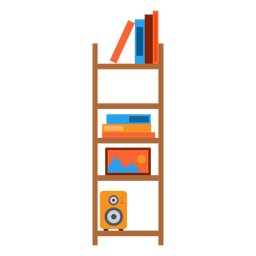 Büro Bücherregal Illustration PNG-Design