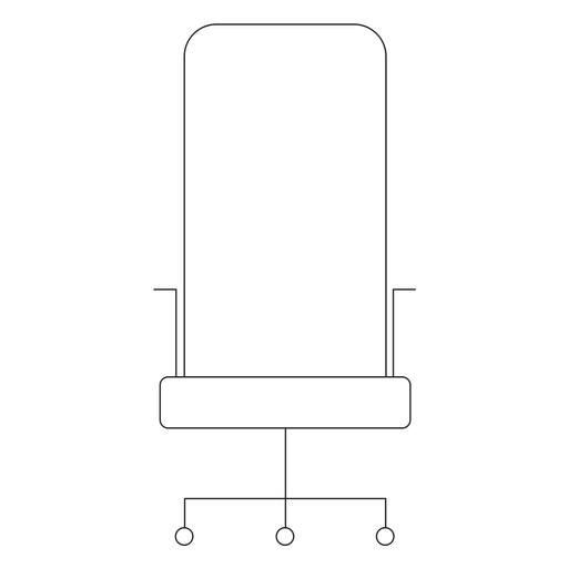 Icono de trazo de silla de oficina Diseño PNG