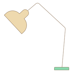 Elementos de escritório do ícone de lâmpada de mesa de escritório Desenho PNG