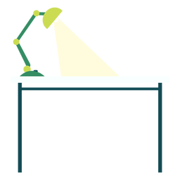 Schreibtisch mit Lampe Clipart PNG-Design
