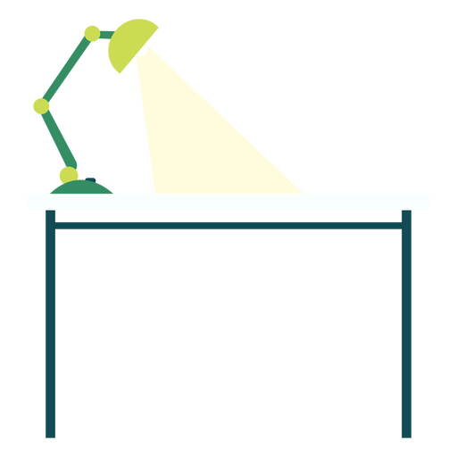 Office desk with lamp clipart