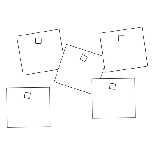 Icono de trazo de notas adhesivas de oficina Diseño PNG