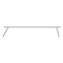 Ícone de traço de mesa de escritório Desenho PNG