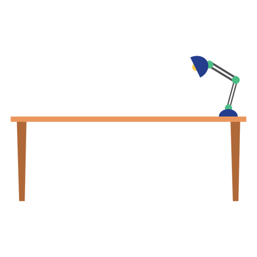 Office table with lamp clipart