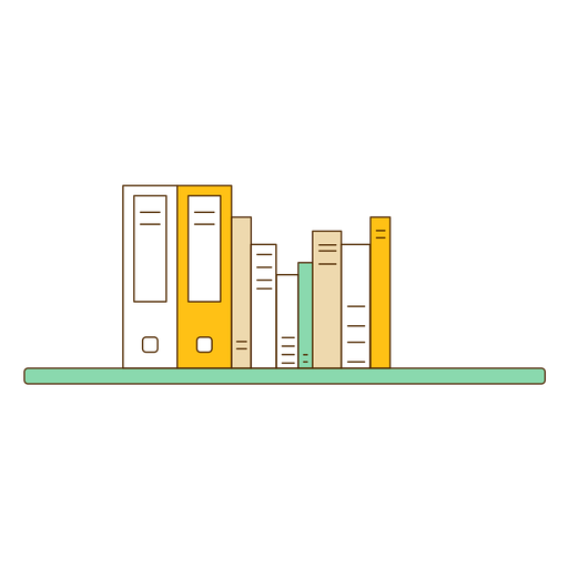 Office wall bookshelf icon PNG Design