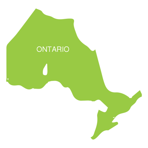 Mapa de la provincia de Ontario Diseño PNG